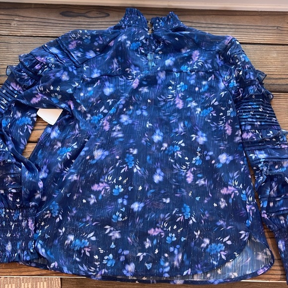 French Connection Floral Blue Women's Top - Picture 4 of 5
